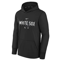 Performance d'avant-match Nike Black Chicago White Sox Authentic Collection pour jeune - Chandail à capuchon