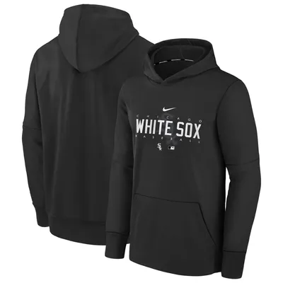Chicago White Sox Nike Youth Pregame Performance Pullover Hoodie - Black