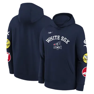 Outerstuff Youth Black Chicago White Sox Team Primary Logo Pullover Hoodie Size: Large