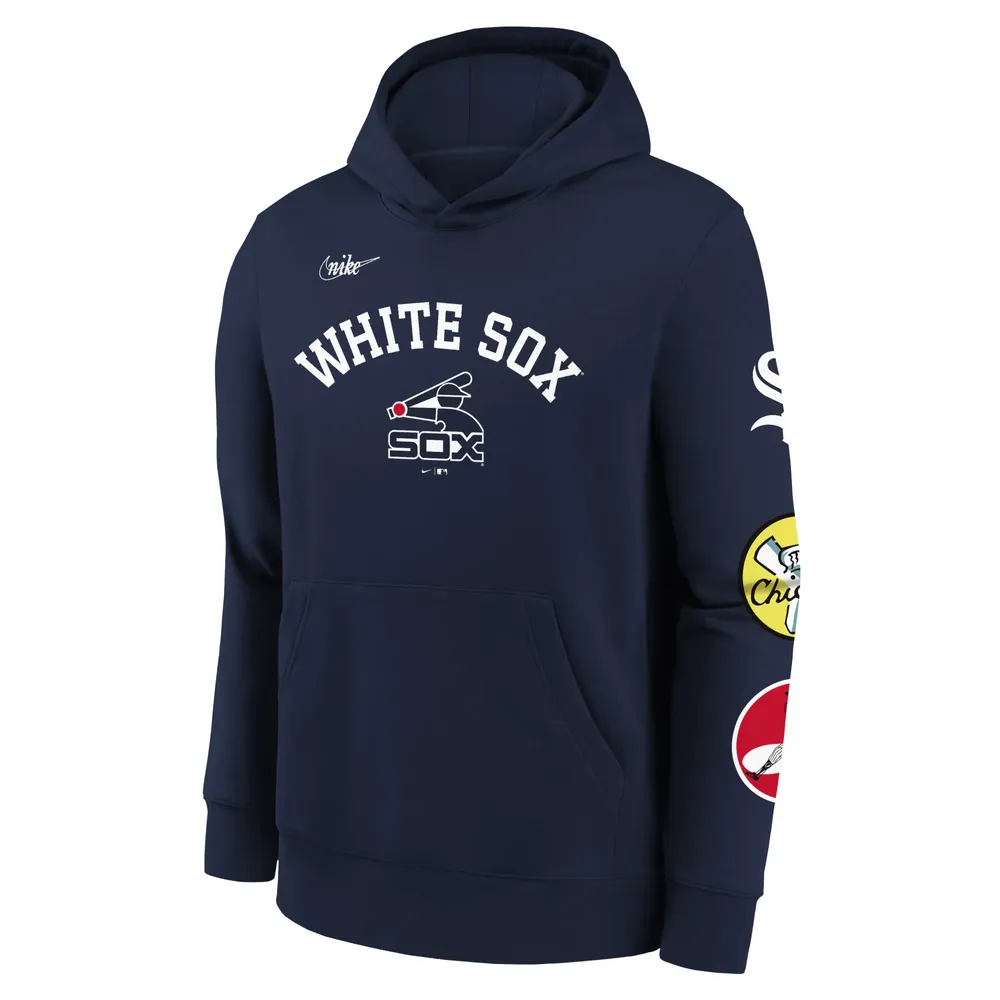 Chandail à capuchon enfiler pour jeune Nike Chicago White Sox Rewind Lefty bleu marine