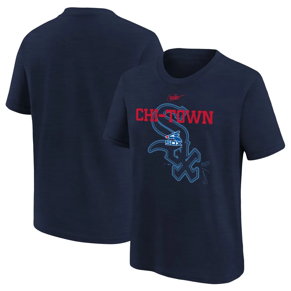 Lids Chicago White Sox Nike Youth Rewind Retro Tri-Blend T-Shirt - Navy