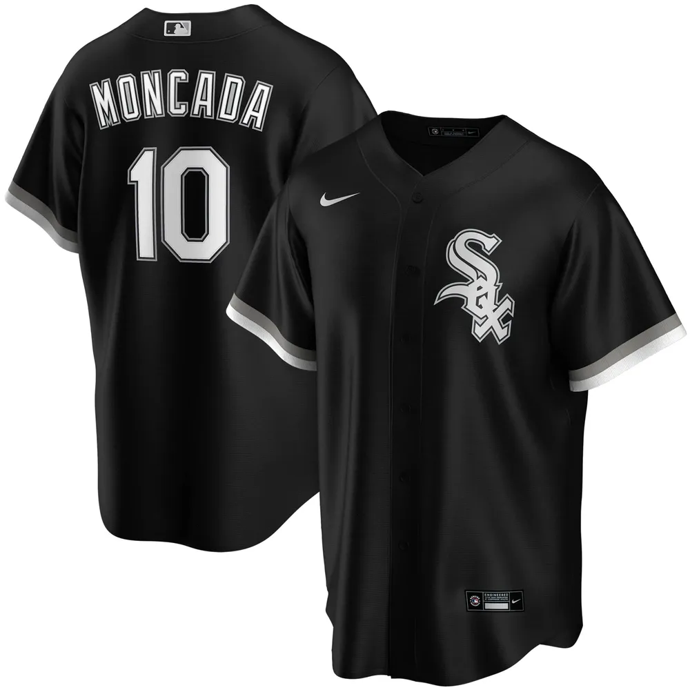 Nike Men's Chicago White Sox Yoan Moncada Black Alternate Replica Player Name Jersey