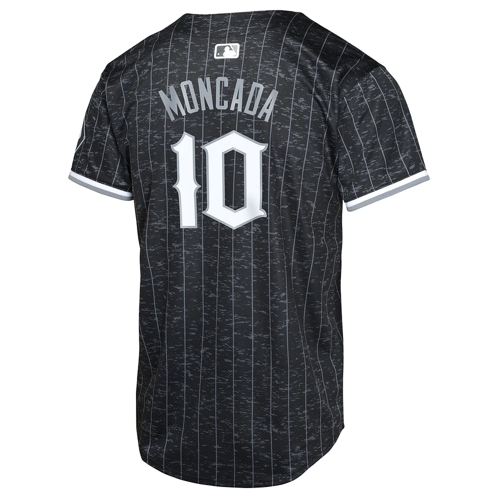 Maillot de joueur Nike Yoan Moncada pour jeune, noir, Chicago White Sox City Connect Limited