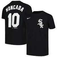 T-shirt Nike Yoan Moncada pour jeune, noir, Chicago White Sox, nom et numéro du joueur à domicile