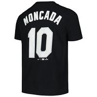 T-shirt Nike Yoan Moncada pour jeune, noir, Chicago White Sox, nom et numéro du joueur à domicile