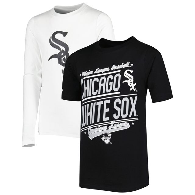 Ensemble de t-shirts pour jeune Stitches Black/White Chicago White Sox Combo