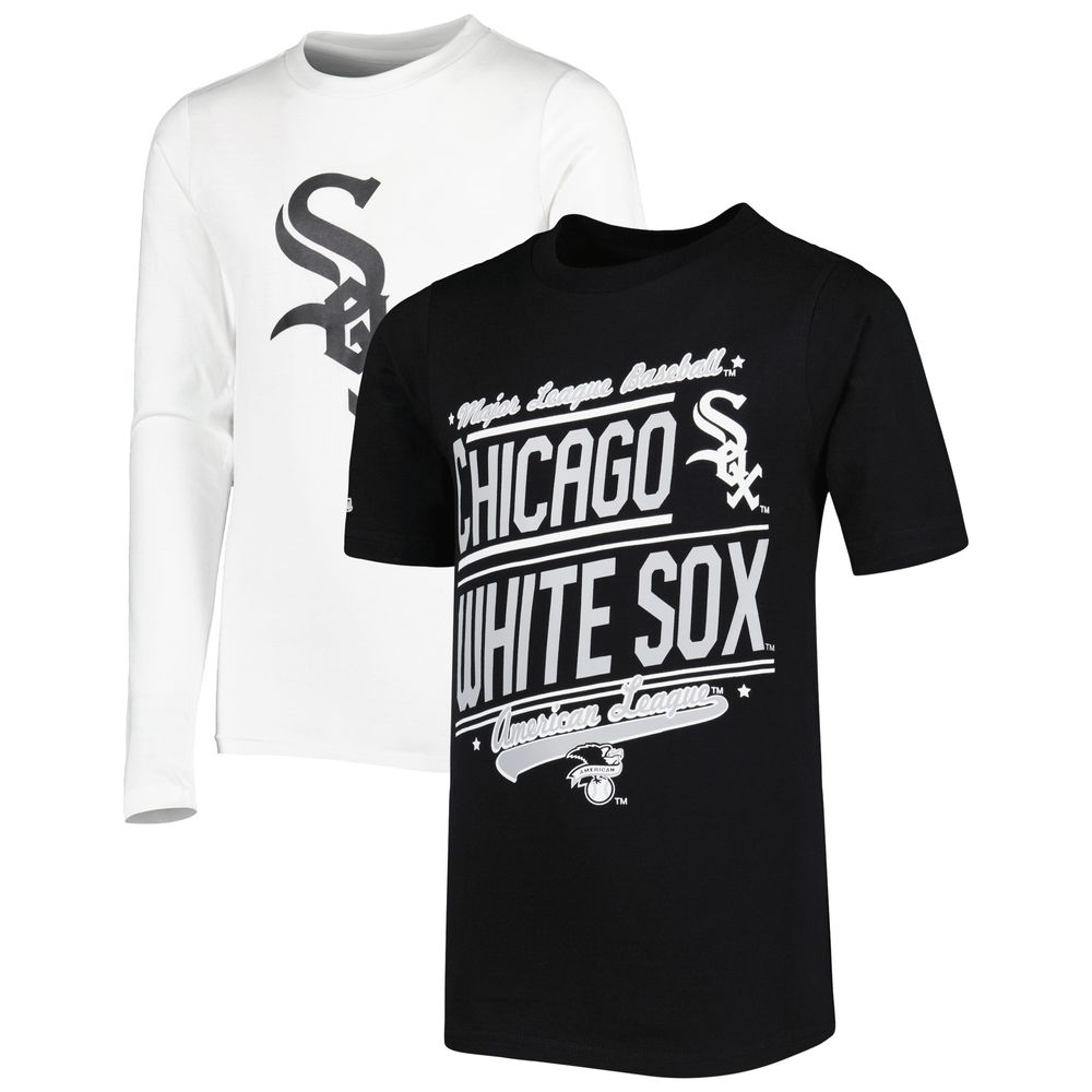 Youth Stitches Black/White Chicago White Sox Combo T-Shirt Set