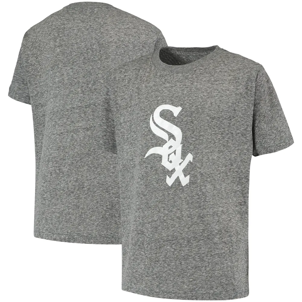 Youth Stitches Heathered Black Chicago White Sox Snow T-Shirt