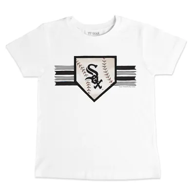 Lids Chicago Cubs Tiny Turnip Toddler Base Stripe T-Shirt - White