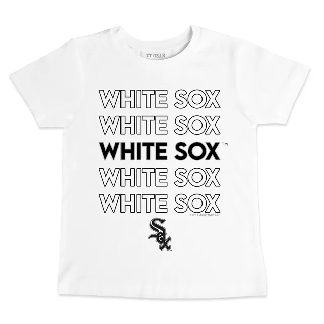 Women's Tiny Turnip Black Chicago White Sox Angel Wings T-Shirt