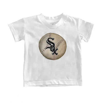 Women's Tiny Turnip White Chicago Sox Baseball Pow T-Shirt Size: Large