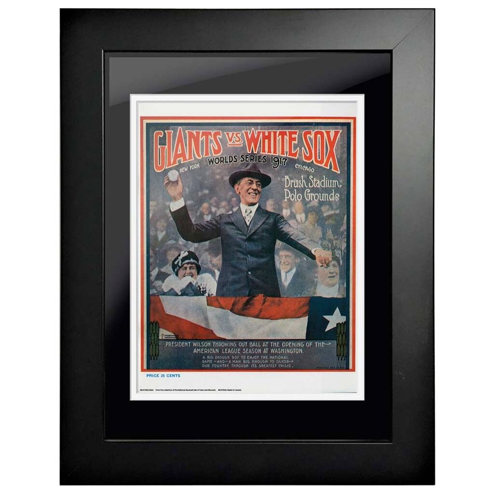 Chicago White Sox vs. San Francisco Giants 1917 World Series - 12'' x 16'' Framed Program Cover