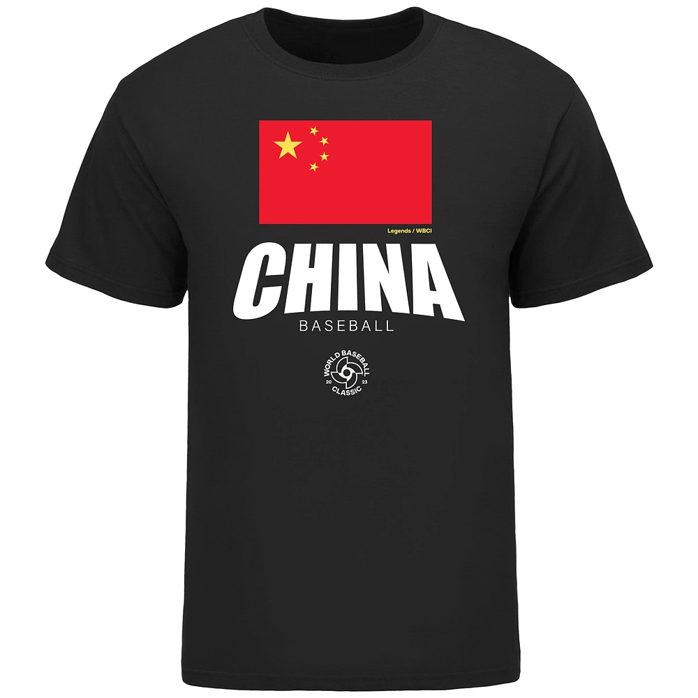 Men's LEGENDS Black China Baseball 2023 World Classic Federation T-Shirt