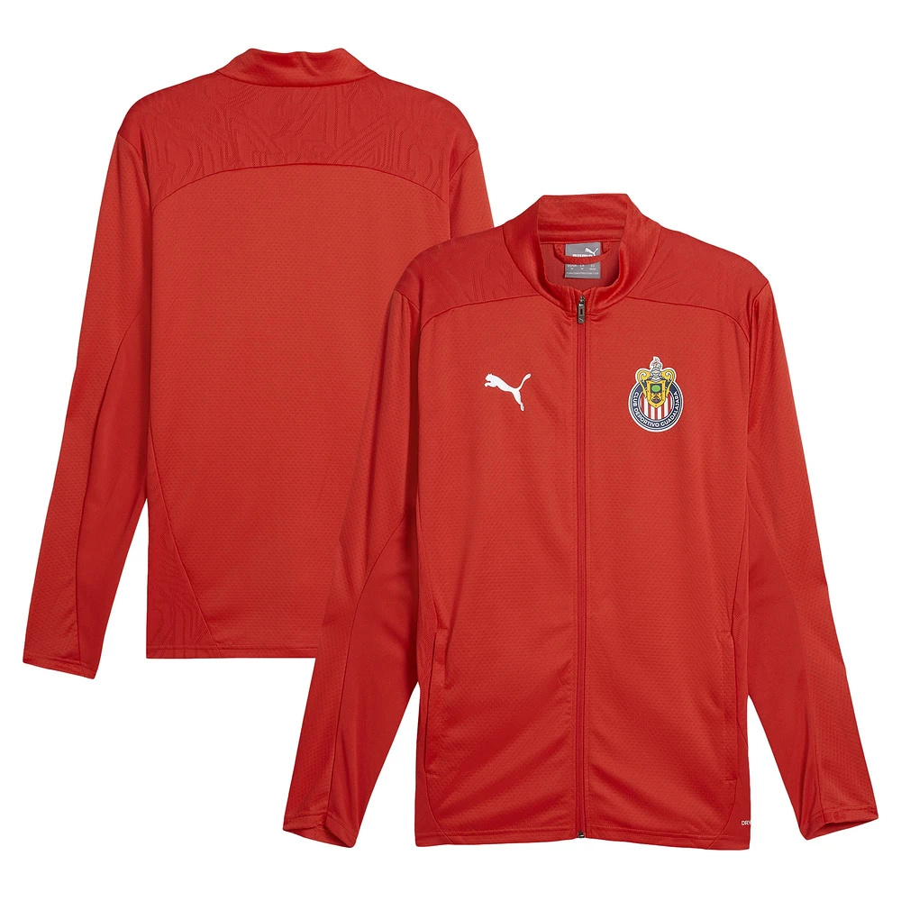 Veste d'entraînement entièrement zippée Puma Red Chivas 2024/25 dryCELL pour homme