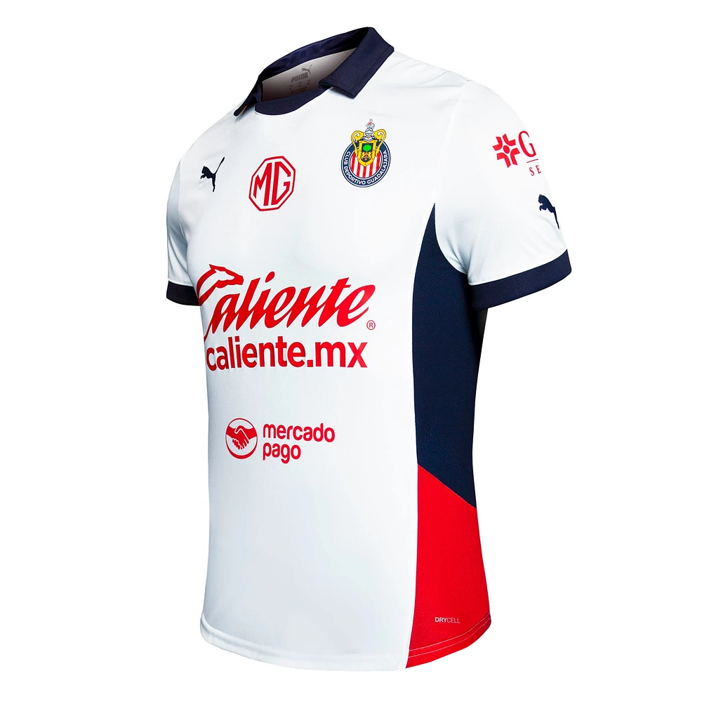 Men's Puma White Chivas 2024/25 Away Authentic Jersey