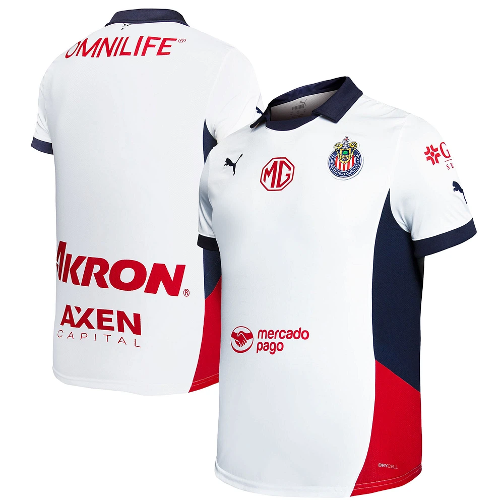 Youth Puma White Chivas 2024/25 Away Replica Jersey