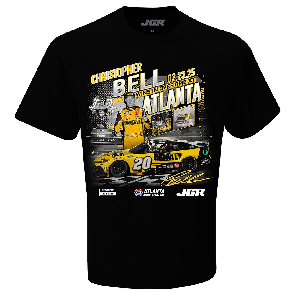 Men's Checkered Flag Sports Black Christopher Bell 2025 Ambetter Health 400 Race Winner T-Shirt