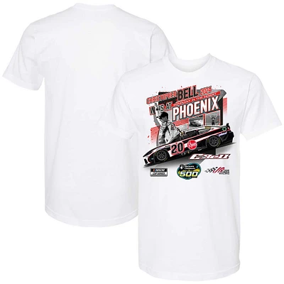 Men's Checkered Flag Sports  White Christopher Bell 2024 Shriners Children's 500 Race Win T-Shirt