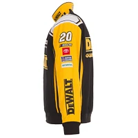 Men's JH Design Black/Yellow Christopher Bell DeWalt Full-Snap Twill Uniform Jacket