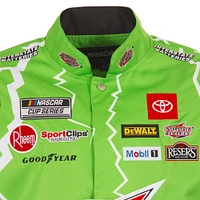 Men's JH Design Green Christopher Bell Interstate Batteries Full-Snap Twill Uniform Jacket