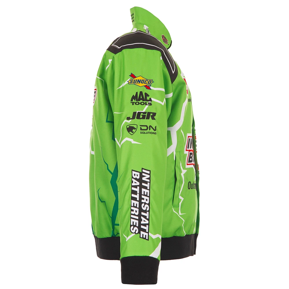 Men's JH Design Green Christopher Bell Interstate Batteries Full-Snap Twill Uniform Jacket