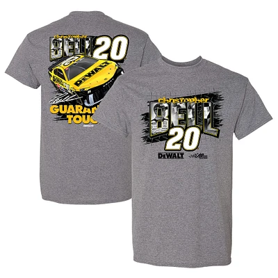 T-shirt pour homme de la collection Joe Gibbs Racing Team, anthracite chiné, Christopher Bell DeWalt