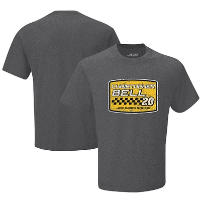 T-shirt vintage Christopher Bell bleu marine chiné de la collection Joe Gibbs Racing Team pour homme