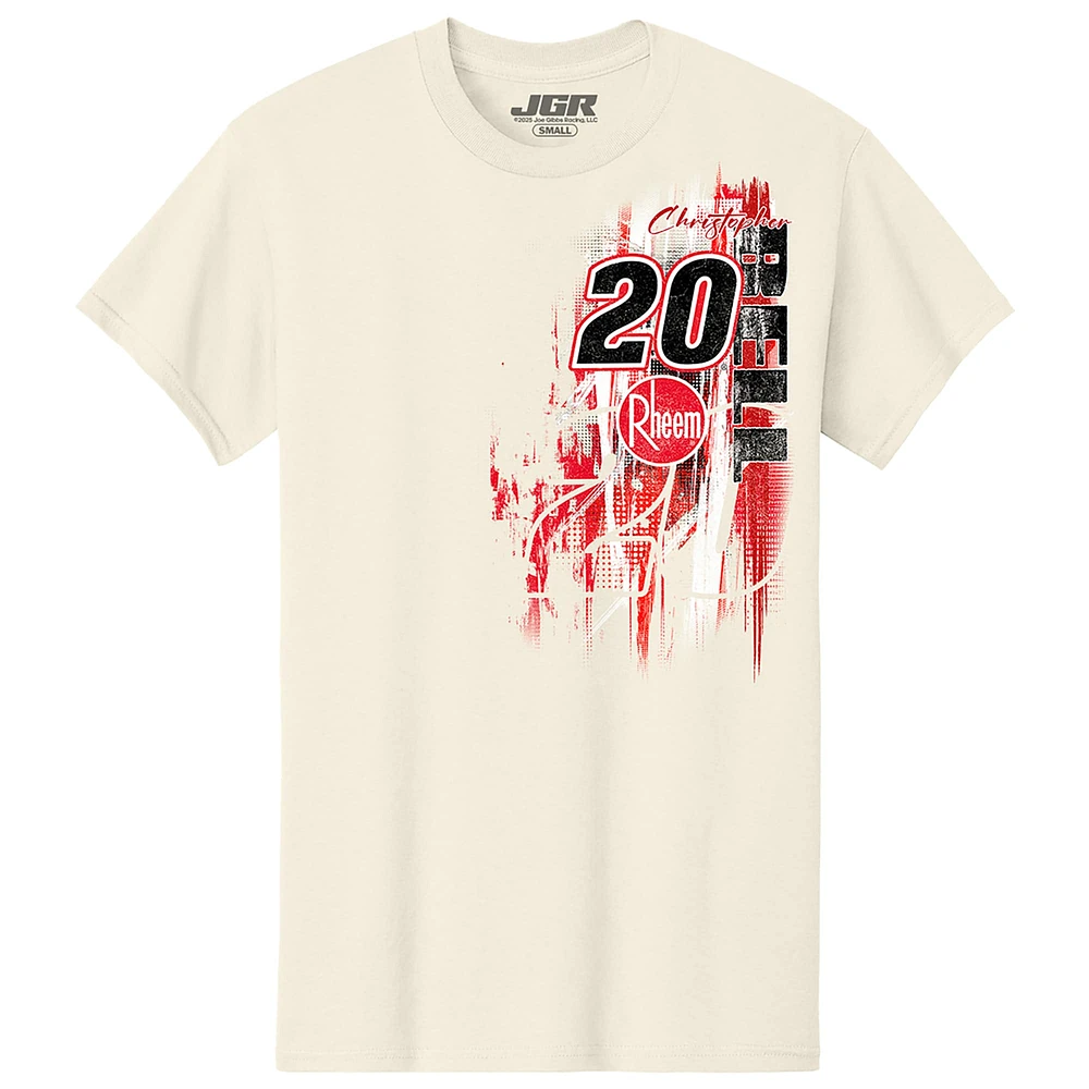 Men's Joe Gibbs Racing Team Collection Natural Christopher Bell Rheem Car T-Shirt