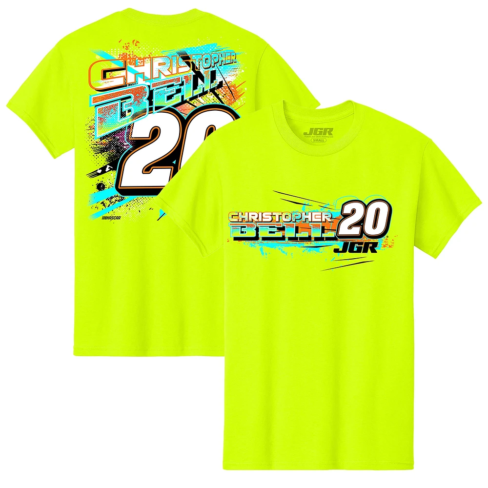 Youth Joe Gibbs Racing Team Collection Neon Green Christopher Bell Name & Number T-Shirt