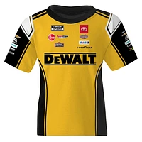 Youth Joe Gibbs Racing Team Collection  Yellow Christopher Bell DeWalt Uniform T-Shirt