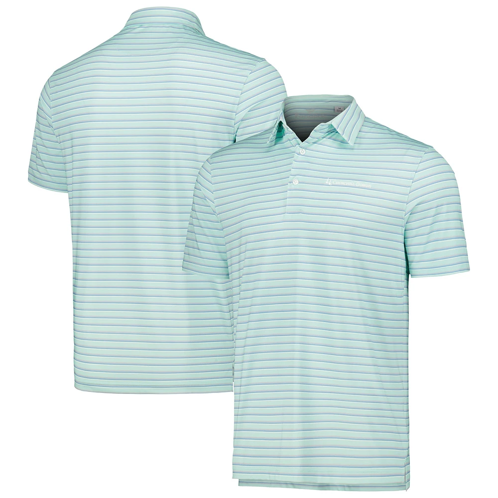 Men's Aqua Churchill Downs The Sankaty Printed Stripe Polo