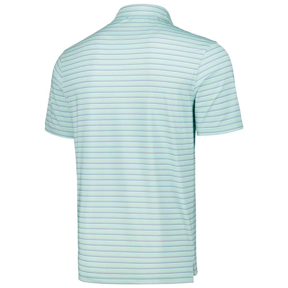 Men's Aqua Churchill Downs The Sankaty Printed Stripe Polo