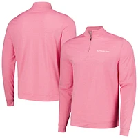 Men's Pink Churchill Downs The Butter Stripe Tri-Blend Half-Zip Top