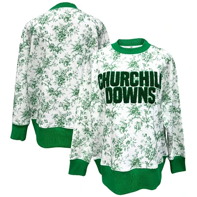 Women's Brianna Cannon Green Kentucky Derby 151 x Laura Ashley Churchill Downs Sweatshirt