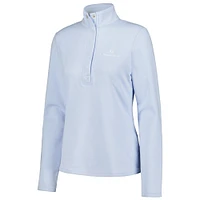 Sweat-shirt à demi-pression en trois mélanges Fairway & Greene Churchill Downs Kate Old School pour femmes, bleu clair