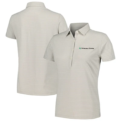 Women's Gray Churchill Downs The Carmel Stripe Polo