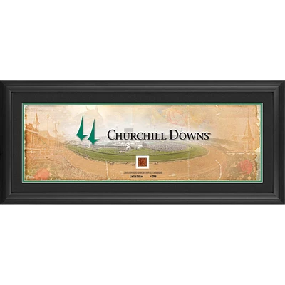 Churchill Downs Framed 10" x 30" Panoramic with Race Used Dirt from Churchill Downs