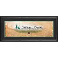 Churchill Downs Framed 10" x 30" Panoramic with Race Used Dirt from Churchill Downs