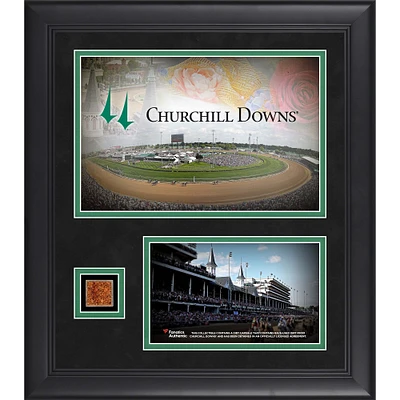 Churchill Downs Framed 15" x 17" Twin Spires Collage with Race Used Dirt from Churchill Downs