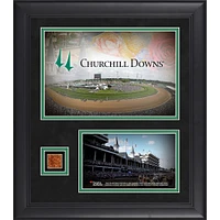 Churchill Downs Framed 15" x 17" Twin Spires Collage with Race Used Dirt from Churchill Downs