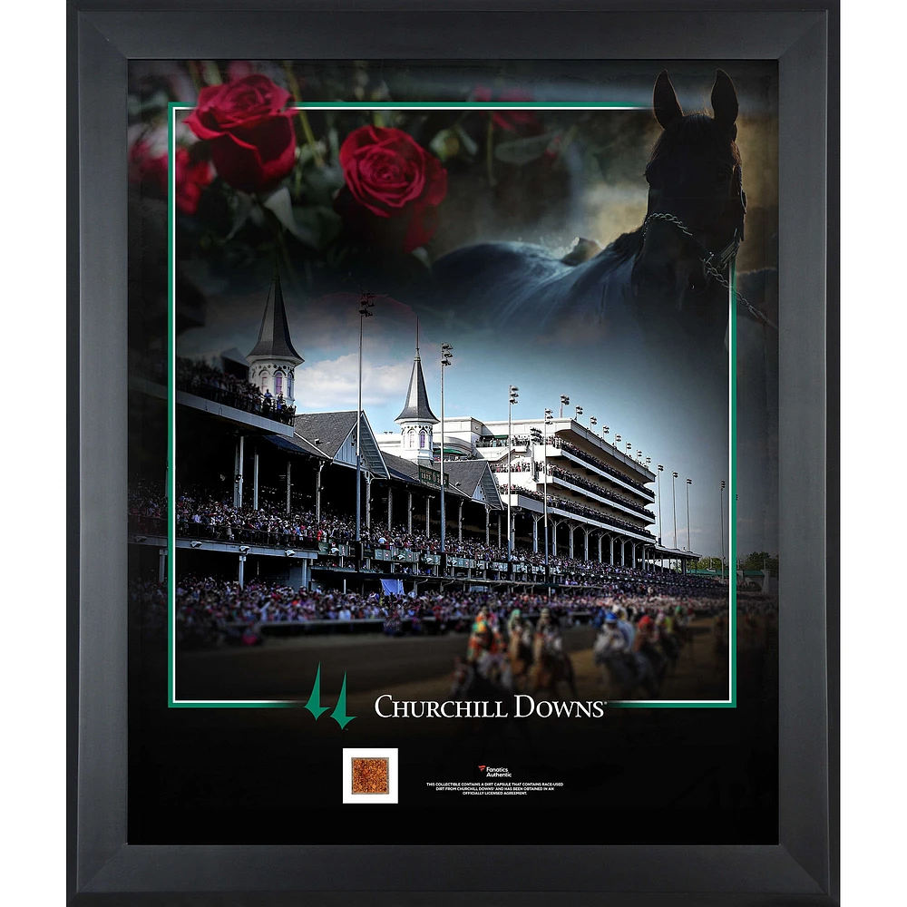 Churchill Downs Framed 20" x 24" Collage with Race Used Dirt from Churchill Downs