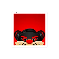  Cincinnati Bearcats 12" x 12" Minimalist Mascot Square Poster Print