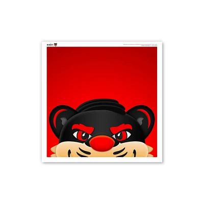  Cincinnati Bearcats 12" x 12" Minimalist Mascot Square Poster Print