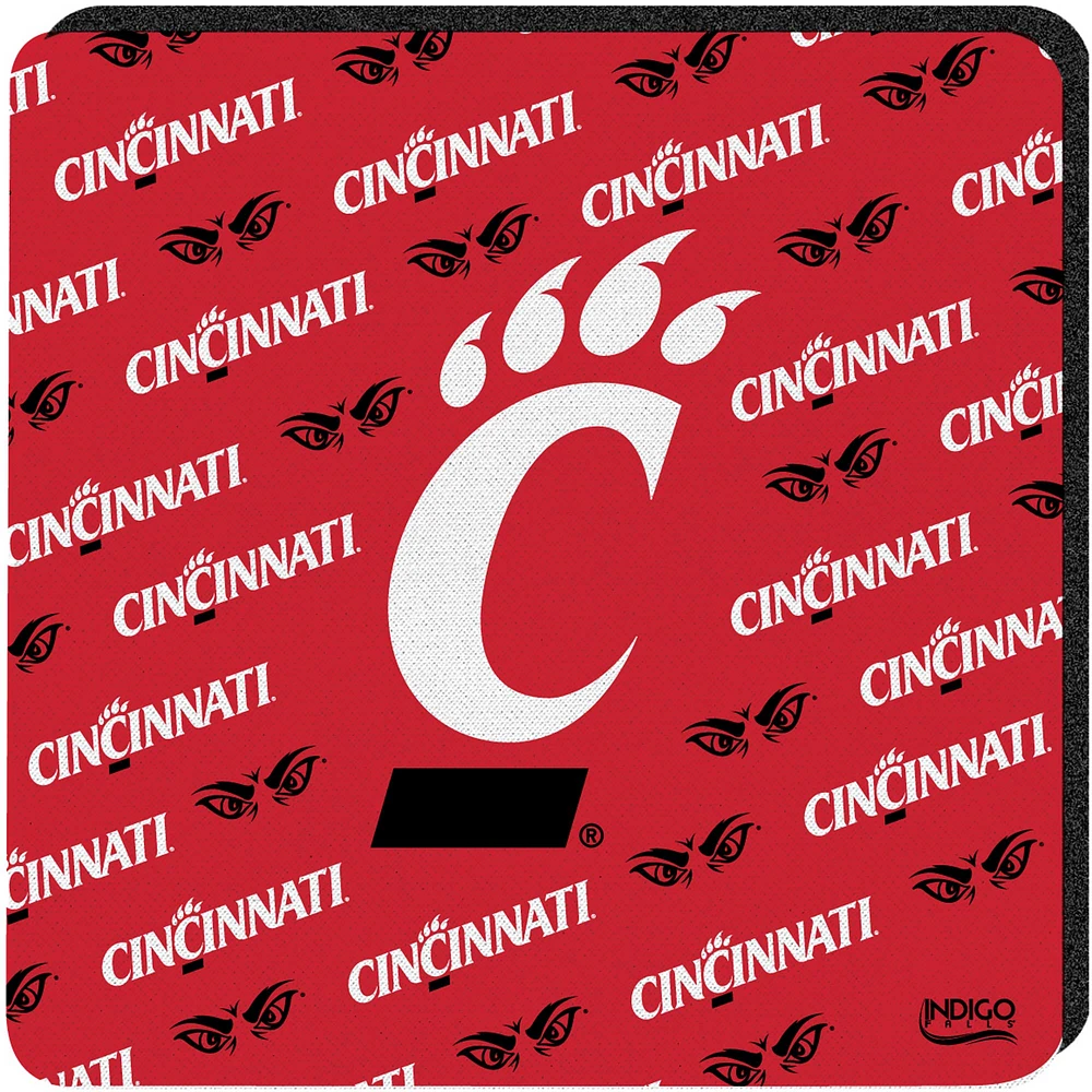 Cincinnati Bearcats Lot de quatre sous-verres carrés à répétition