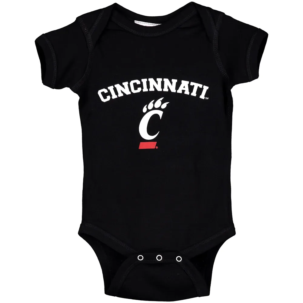 Body noir avec logo et arc des Bearcats de Cincinnati pour bébé