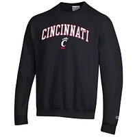 Men's Champion  Black Cincinnati Bearcats Arch Over Logo Pullover Sweatshirt
