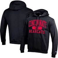 Sweat à capuche noir Champion Cincinnati Bearcats Arch Pill pour homme