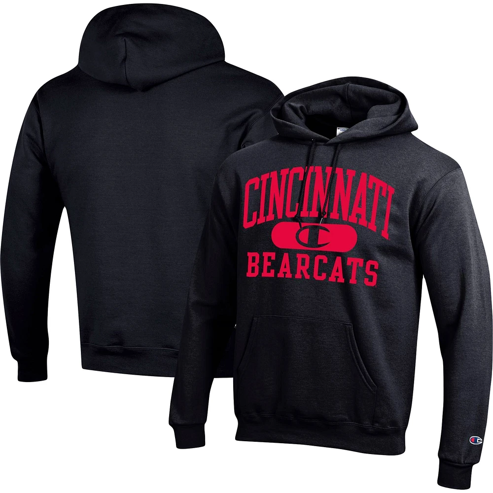 Sweat à capuche noir Champion Cincinnati Bearcats Arch Pill pour homme