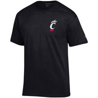 Men's Champion Black Cincinnati Bearcats Stack 2-Hit T-Shirt