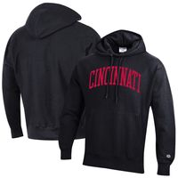 Men's Champion Black Cincinnati Bearcats Team Arch Reverse Weave Pullover Hoodie